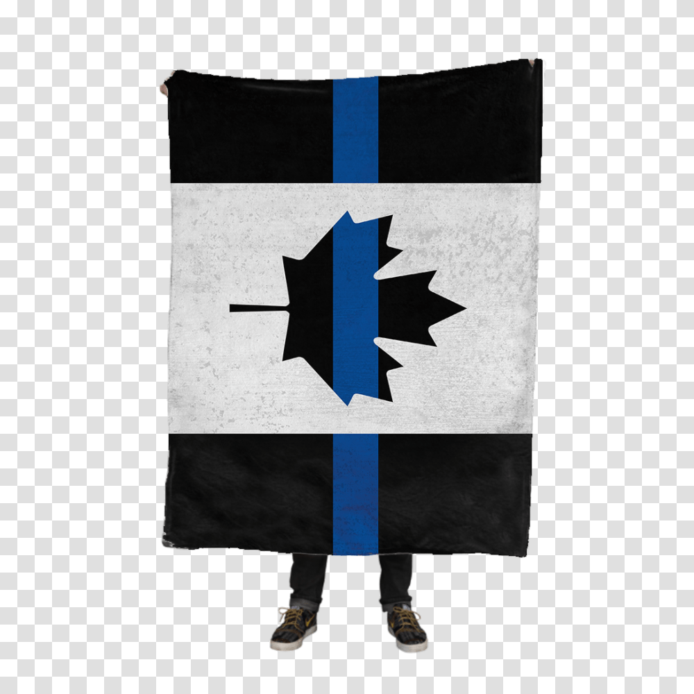 Thin Blue Line Canadian Flag Fleece Blanket Brave New Look, Apparel, Cape Transparent Png