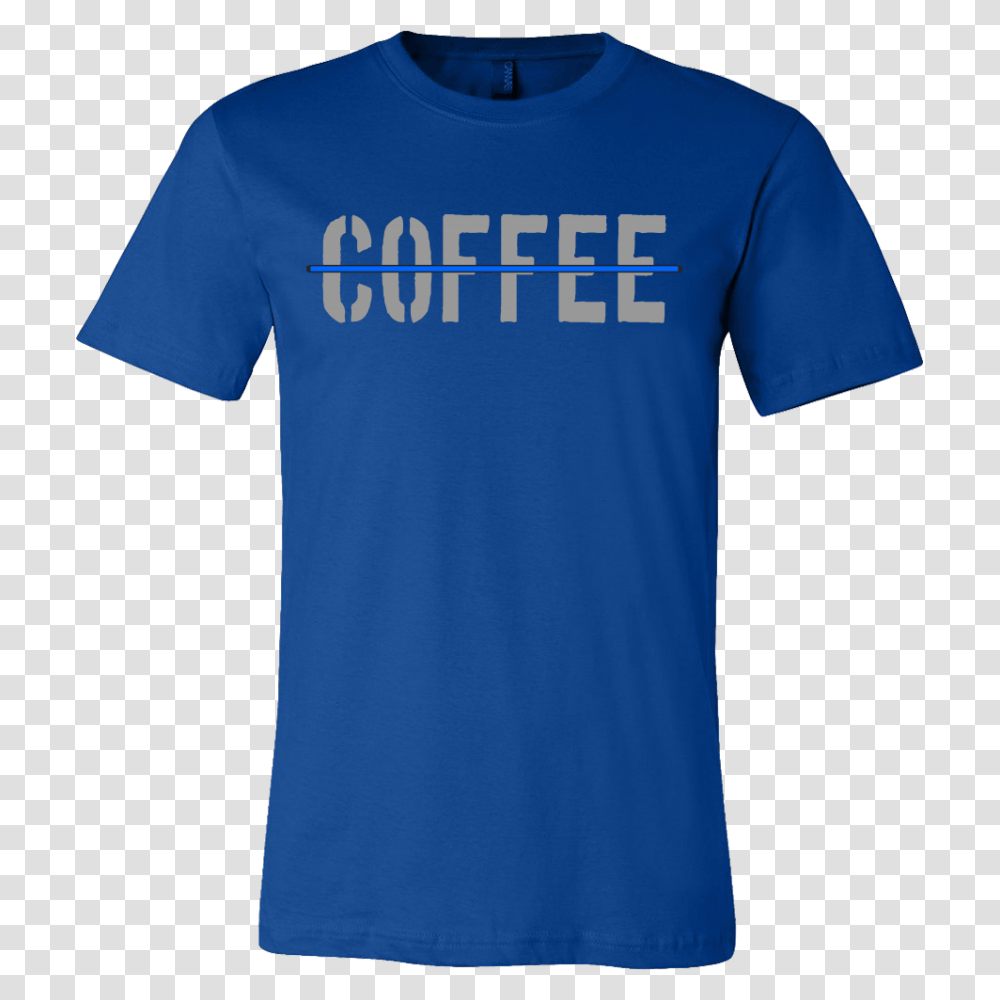 Thin Blue Line Coffee Shirt, Apparel, T-Shirt, Sleeve Transparent Png