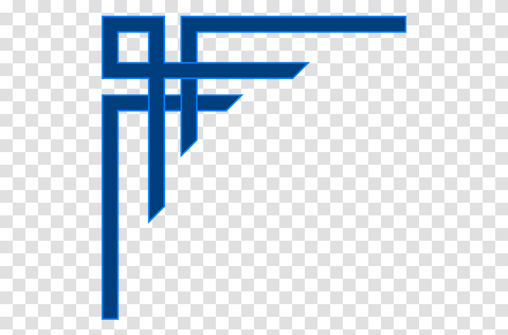 Thin Blue Line Cross Blue Corner Border Design, Symbol, Logo, Text, Emblem Transparent Png