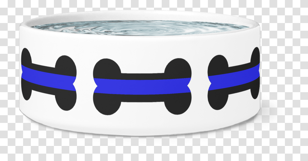 Thin Blue Line Dog Bones Dog BowlClass Bracelet, Jacuzzi, Tub, Hot Tub, Water Transparent Png