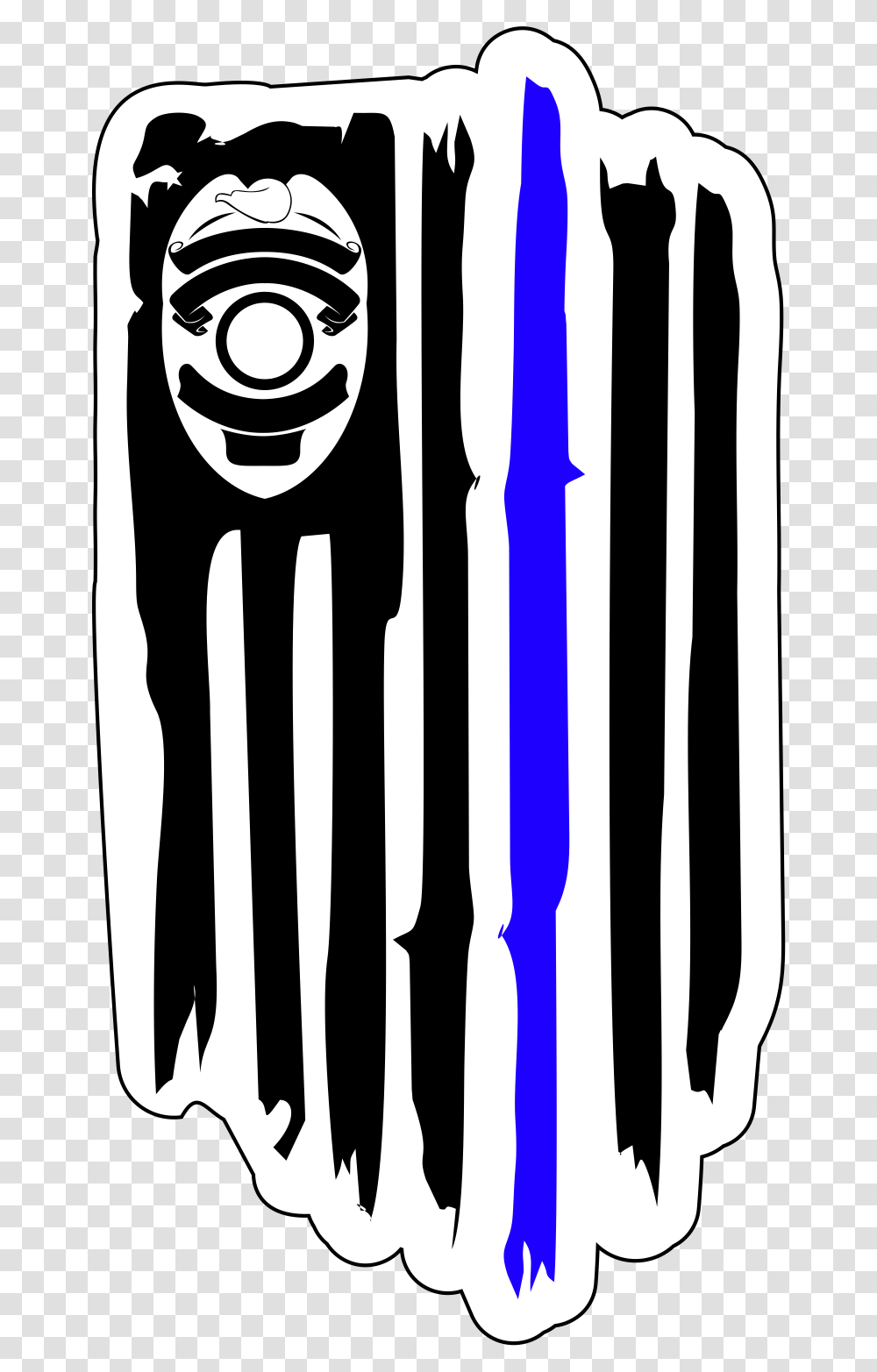 Thin Blue Line Flag Clipart, Fork, Cutlery, Label Transparent Png