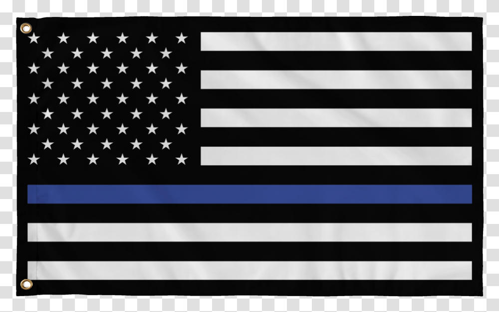 Thin Blue Line Flag Police Black And Blue Flag, American Flag Transparent Png