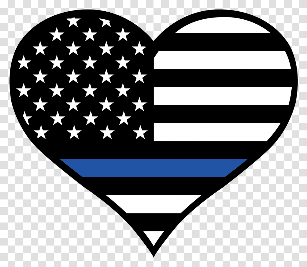 Thin Blue Line Heart Sticker Thin Blue Line Heart Svg, Flag, American Flag Transparent Png