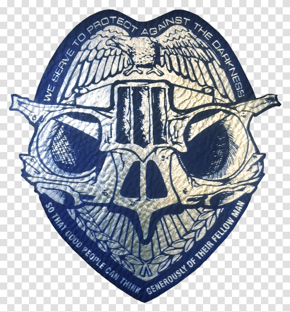 Thin Blue Line Primitive Watchmen Inc Skull, Logo, Symbol, Trademark, Helmet Transparent Png