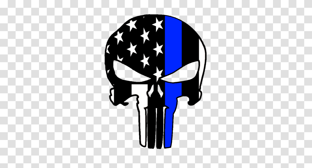 Thin Blue Line Punisher Drinkware, Hand, Silhouette, Flag Transparent Png