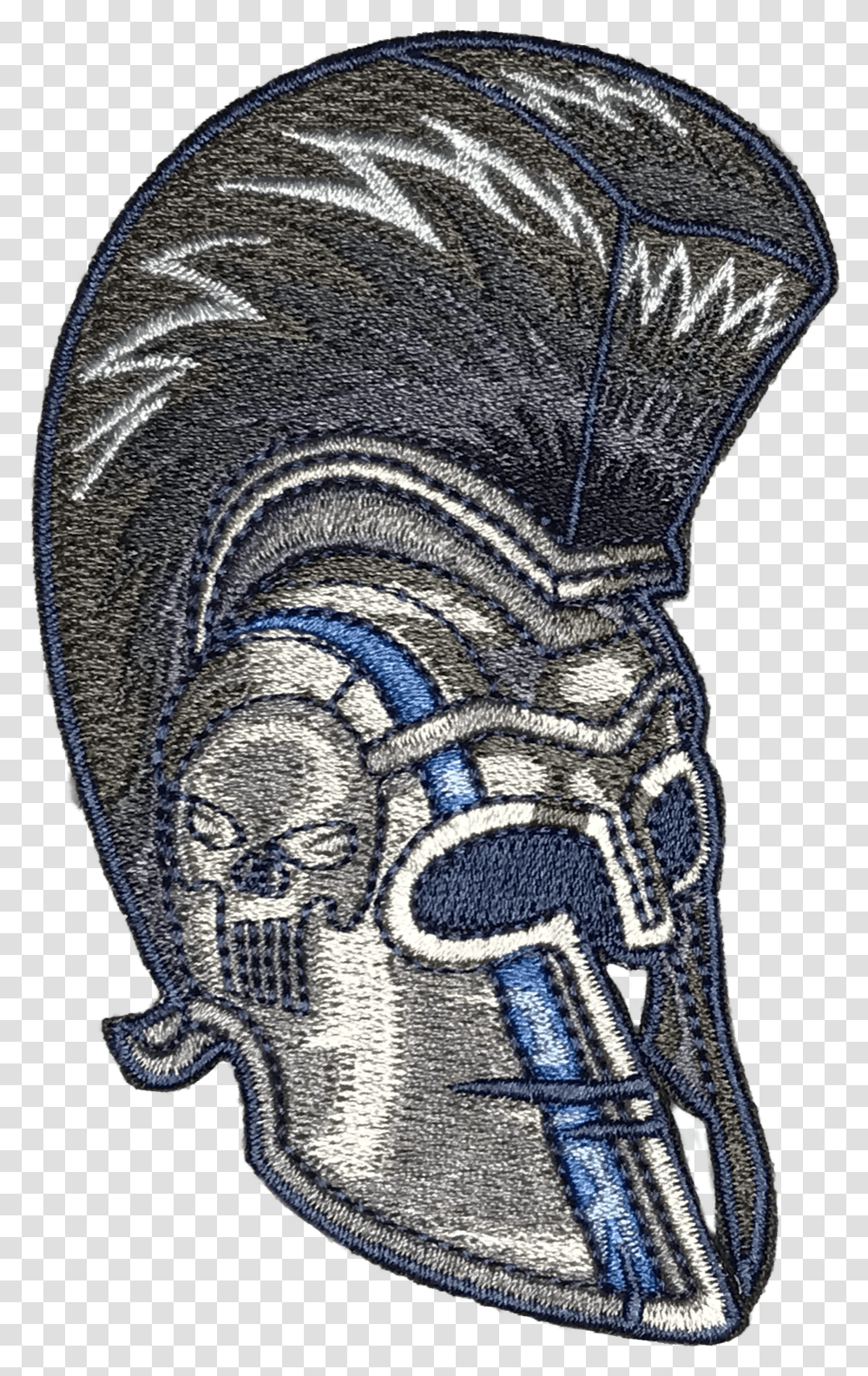 Thin Blue Line Spartan Helmet Embroidered Tactical Morale Thin Blue Line Spartan Helmet 2020, Rug, Drawing, Skin, Doodle Transparent Png