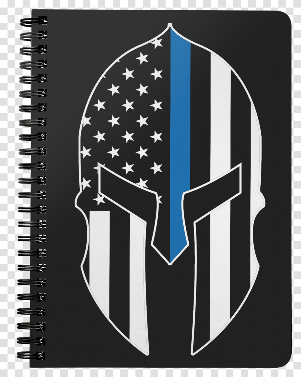 Thin Blue Line Spartan Spiralbound Notebook Journal Emblem, Armor, Poster, Advertisement Transparent Png