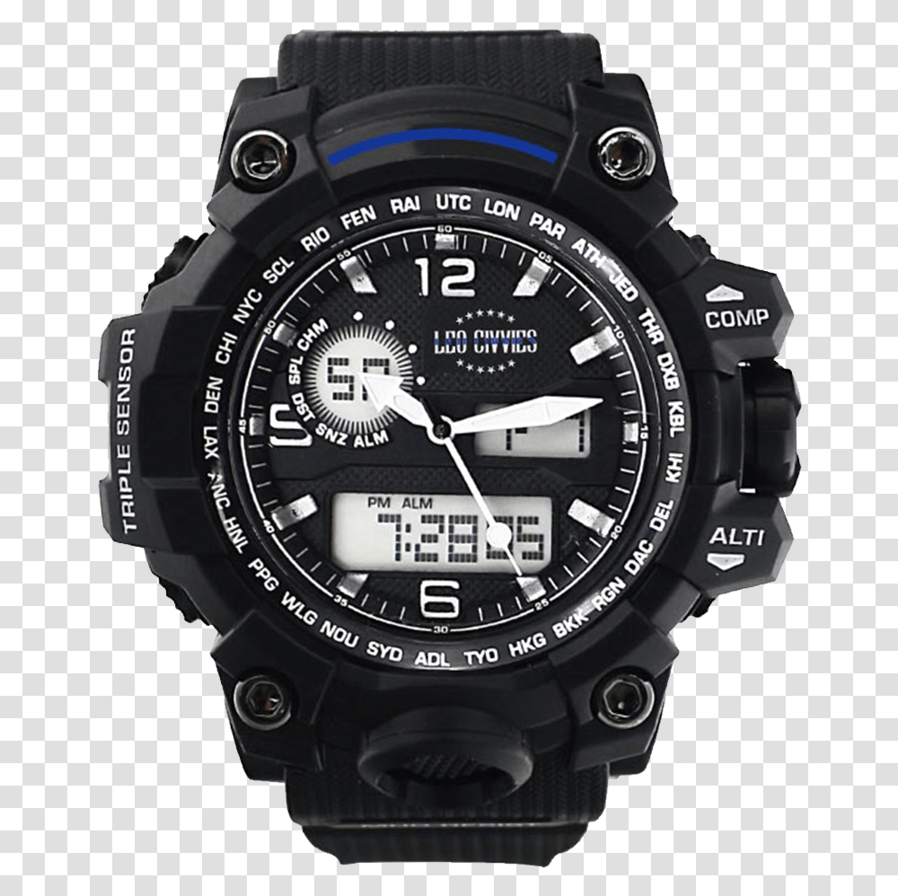 Thin Blue Line, Wristwatch, Digital Watch Transparent Png