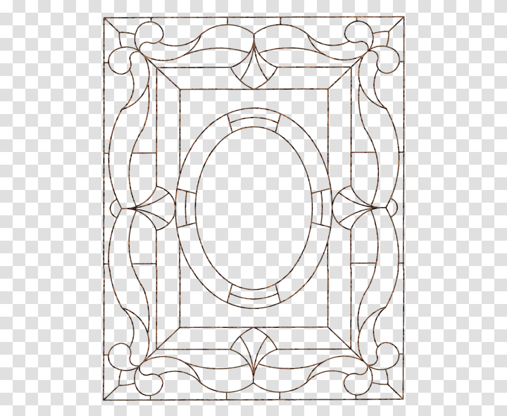Thin Circle Motif Dessin De Faux Vitrail Quadrill, Pattern, Rug, Spiral Transparent Png