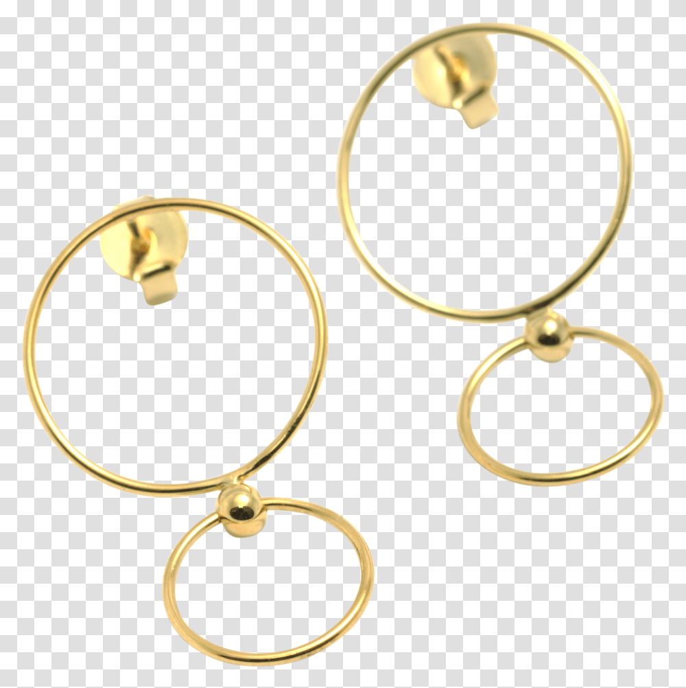 Thin Double Circle Earrings, Accessories, Accessory, Jewelry, Hoop Transparent Png