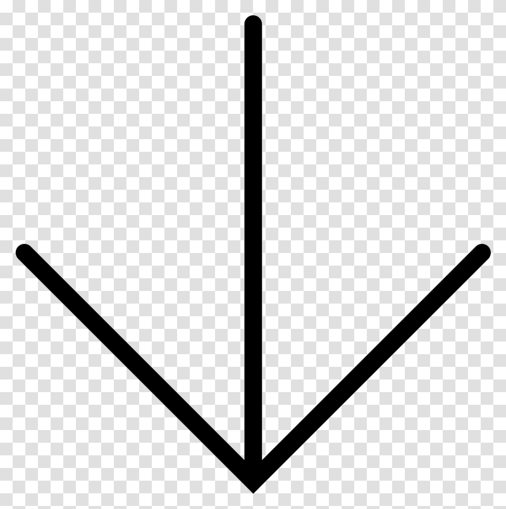 Thin Download Arrow Thin Down Arrow, Triangle, Star Symbol, Stencil Transparent Png