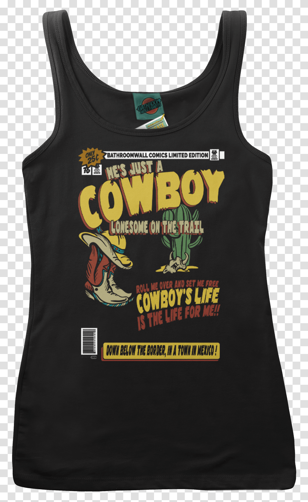 Thin Lizzy Inspired Cowboy Song T Active Tank, Clothing, Apparel, Tank Top, T-Shirt Transparent Png