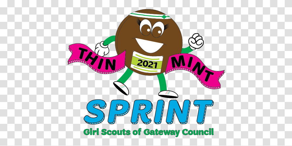 Thin Mint Sprint Thin Mint, Label, Text, Crowd, Plant Transparent Png