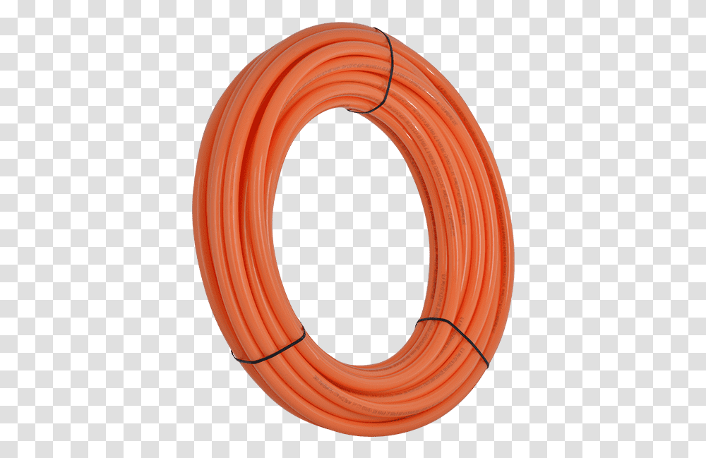 Thin Orange Plastic Plumbing Line In Wall, Wire, Spiral, Hose, Coil Transparent Png