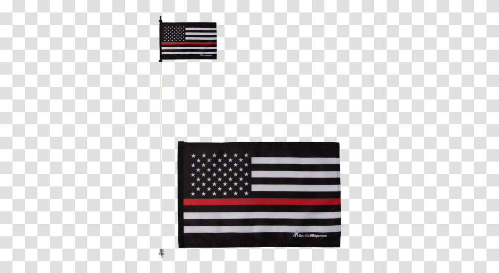 Thin Red Line American Flag Whip Safety Firefighter Ax Flag, Symbol, Rug Transparent Png