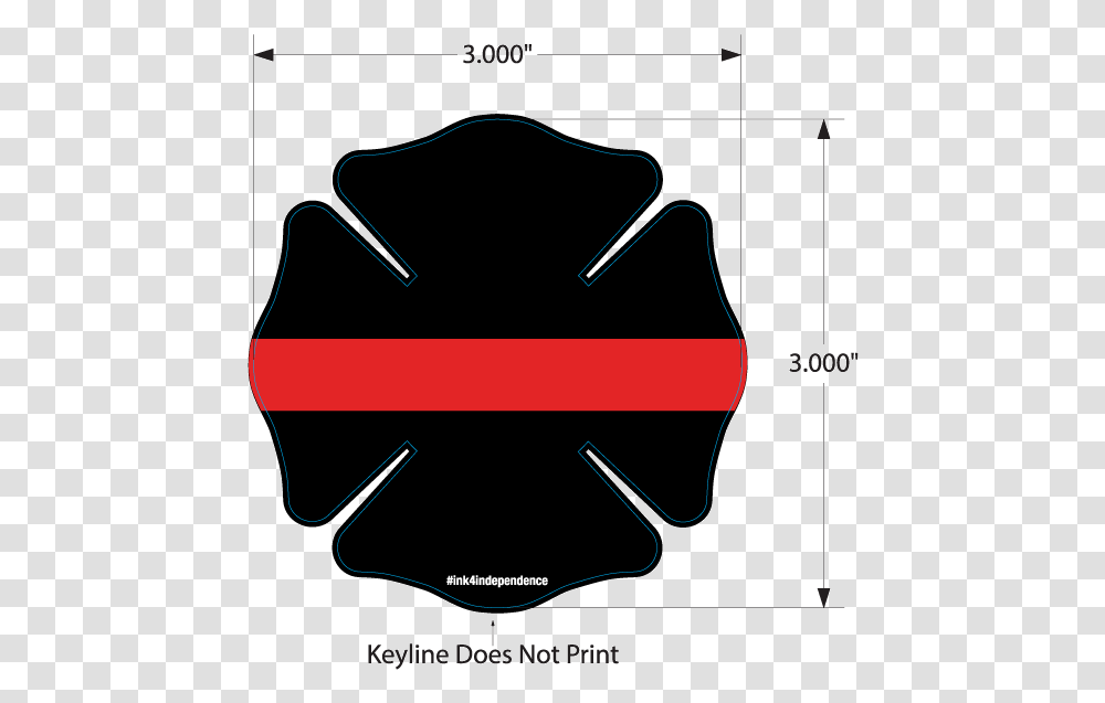 Thin Red Line Fd Shield Decal Firefighter, Bow, Plot, Diagram Transparent Png