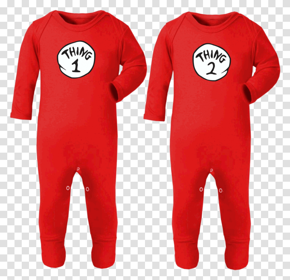 Thing 1 And Thing 2 Costumes, Apparel, Pajamas, Person Transparent Png