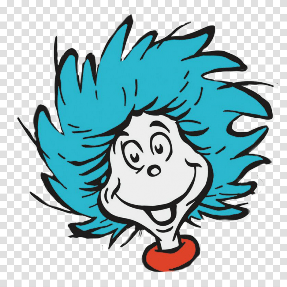 Thing2 Seuss Thing 1 And Thing 2 Head, Hair, Costume Transparent Png