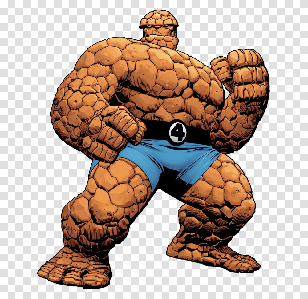 Thingfantastic Fourmusclefictional Art Fantastic Four The Thing, Turtle, Reptile, Sea Life, Animal Transparent Png