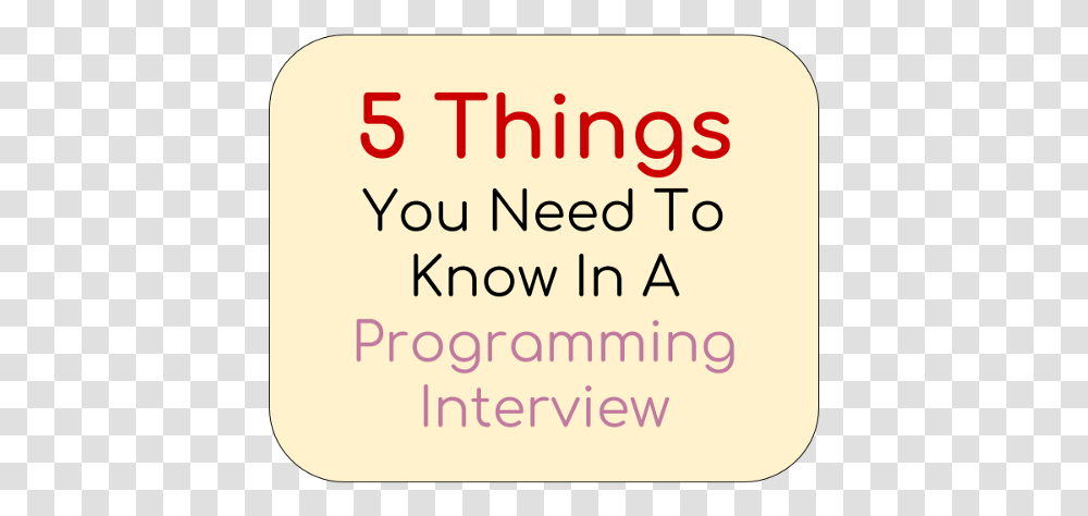Things You Need To Know In A Programming Interview Human Action, Word, Face, Alphabet Transparent Png