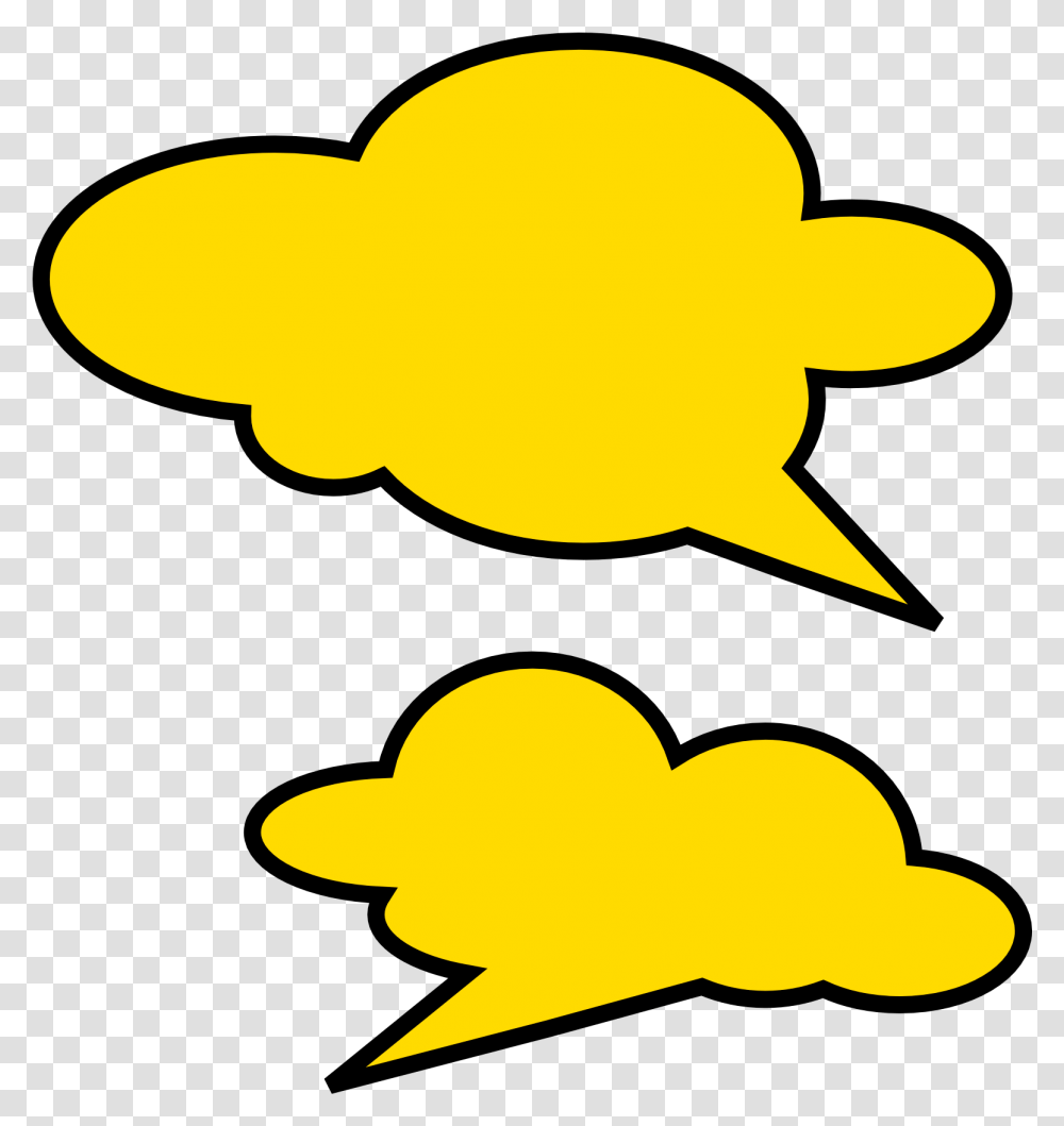 Think Bubble Clipart Bubble Speech Yellow, Silhouette, Daffodil, Flower Transparent Png