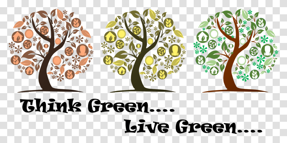 Think Green Live Green Poster Think Green Live Green, Floral Design, Pattern Transparent Png