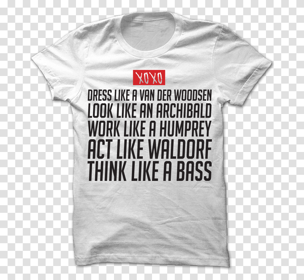 Think Like A Bass White Core Values T Shirt, Apparel, T-Shirt Transparent Png