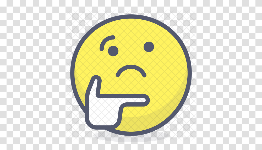 Thinker Emoji Icon Smiley, Text, Urban, Indoors, Symbol Transparent Png