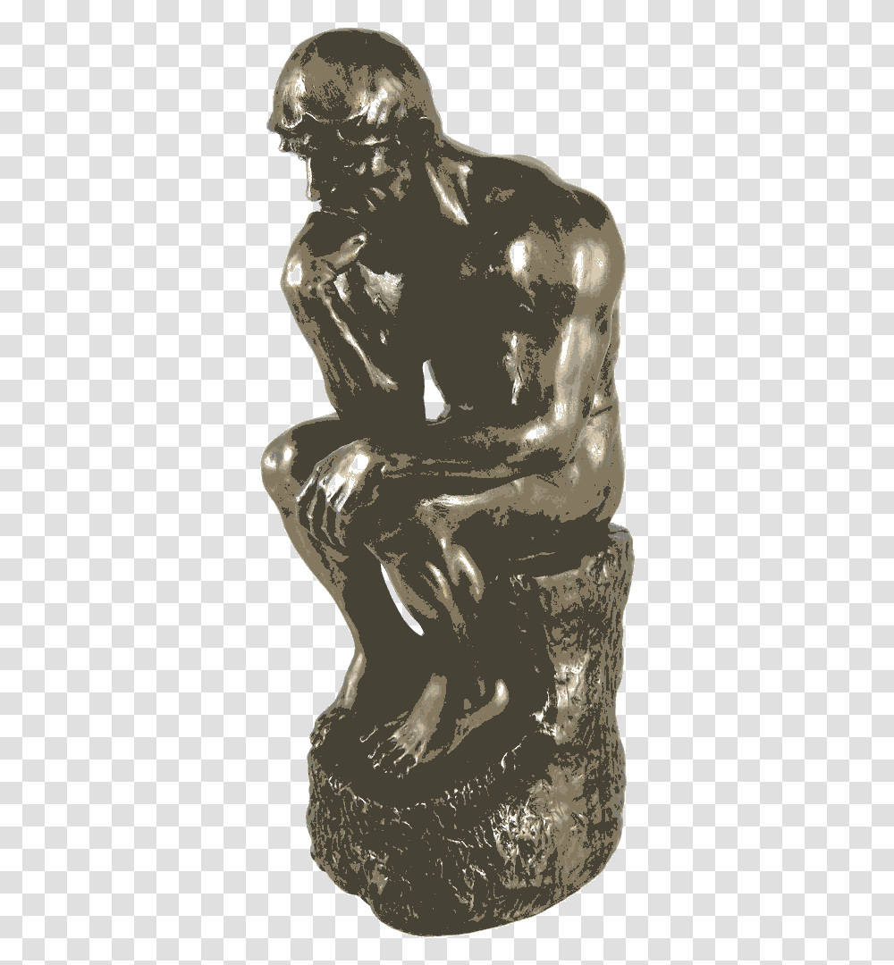 Thinker Statue 8688 Download, Sculpture, Rock, Animal Transparent Png