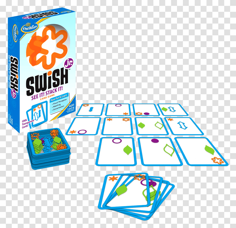 Thinkfun Swish Junior Pattern Matching Puzzle Game Swish Junior Card Game, Domino Transparent Png
