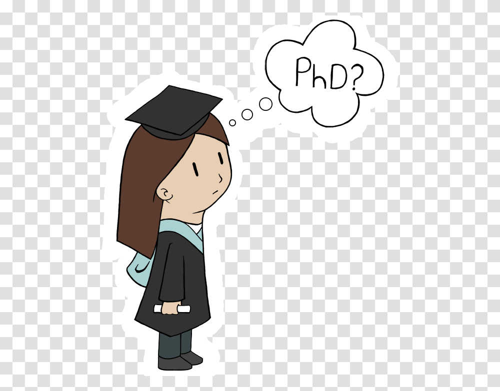 Thinking About Starting A Ph Doctorate Degree Clipart, Graduation, Label Transparent Png