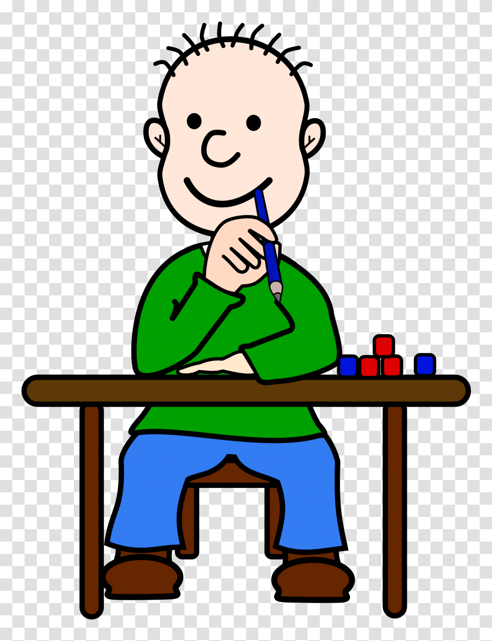 Thinking Clip Art, Sitting, Female Transparent Png