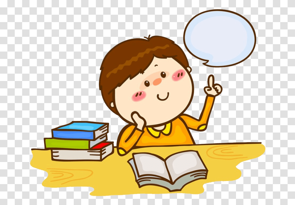 Thinking Clipart Library Stock Child Student Reading Student Thinking Clipart Transparent Png