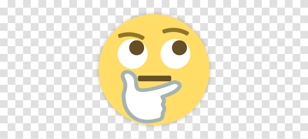 Thinking Confused Emoji, Label, Text, Pac Man, Symbol Transparent Png