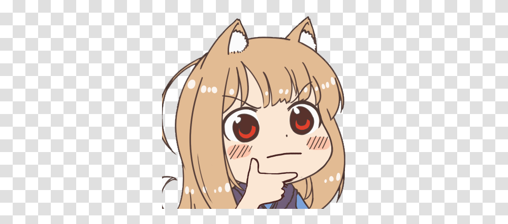 Thinking Emoji Discord Emoji Anime Emoji, Comics, Book, Manga, Art Transparent Png