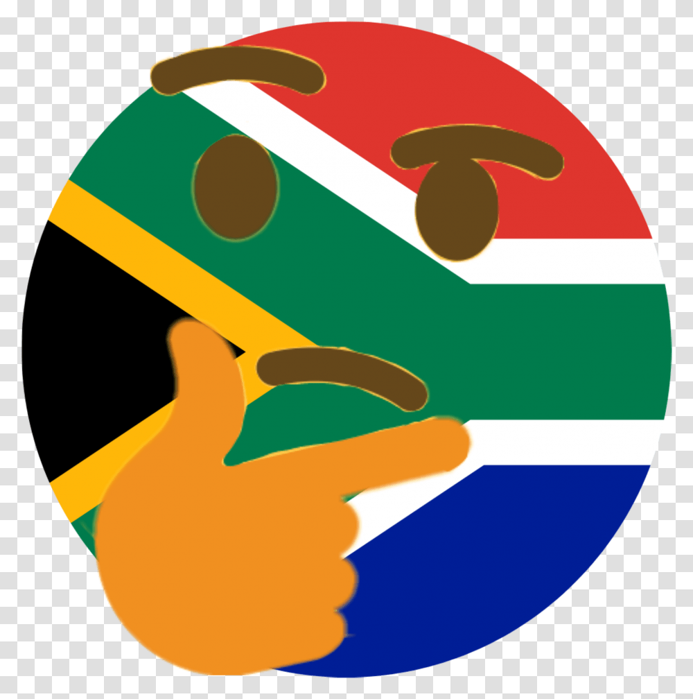 Thinking Emoji Discord South African Flag In A Circle, Beverage Transparent Png