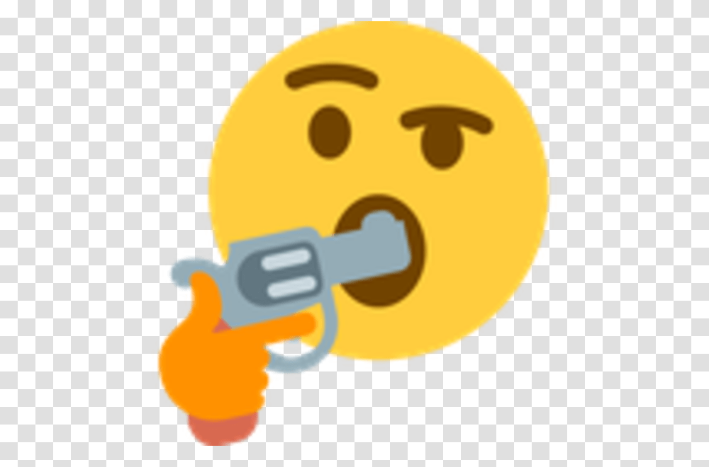 Thinking Emoji Gun In Mouth Clipart Discord Server Icon Gif, Face, Text, Outdoors, Urban Transparent Png