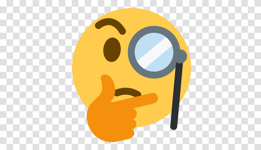 Thinking Emoji Sticker Thought Discord Thinking Emoji, Magnifying, Goggles, Accessories, Accessory Transparent Png