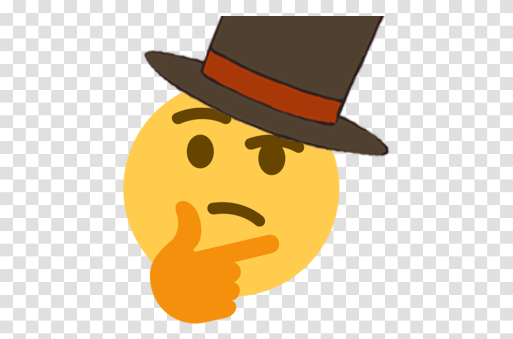 Thinking Face Emoji Discord Thinking Emoji, Apparel, Cowboy Hat Transparent Png