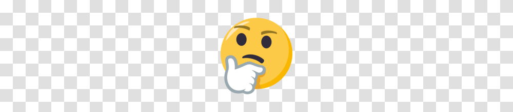 Thinking Face Emoji On Emojione, Hand, Food Transparent Png