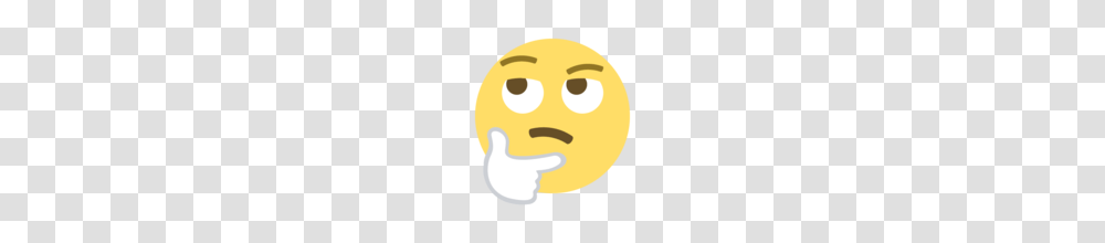 Thinking Face Emoji On Emojione, Outdoors, Pac Man, Label Transparent Png