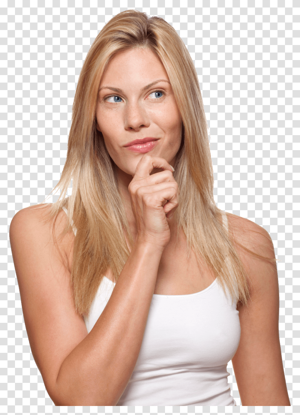Thinking Girl Woman On Background, Face, Person, Head, Female Transparent Png