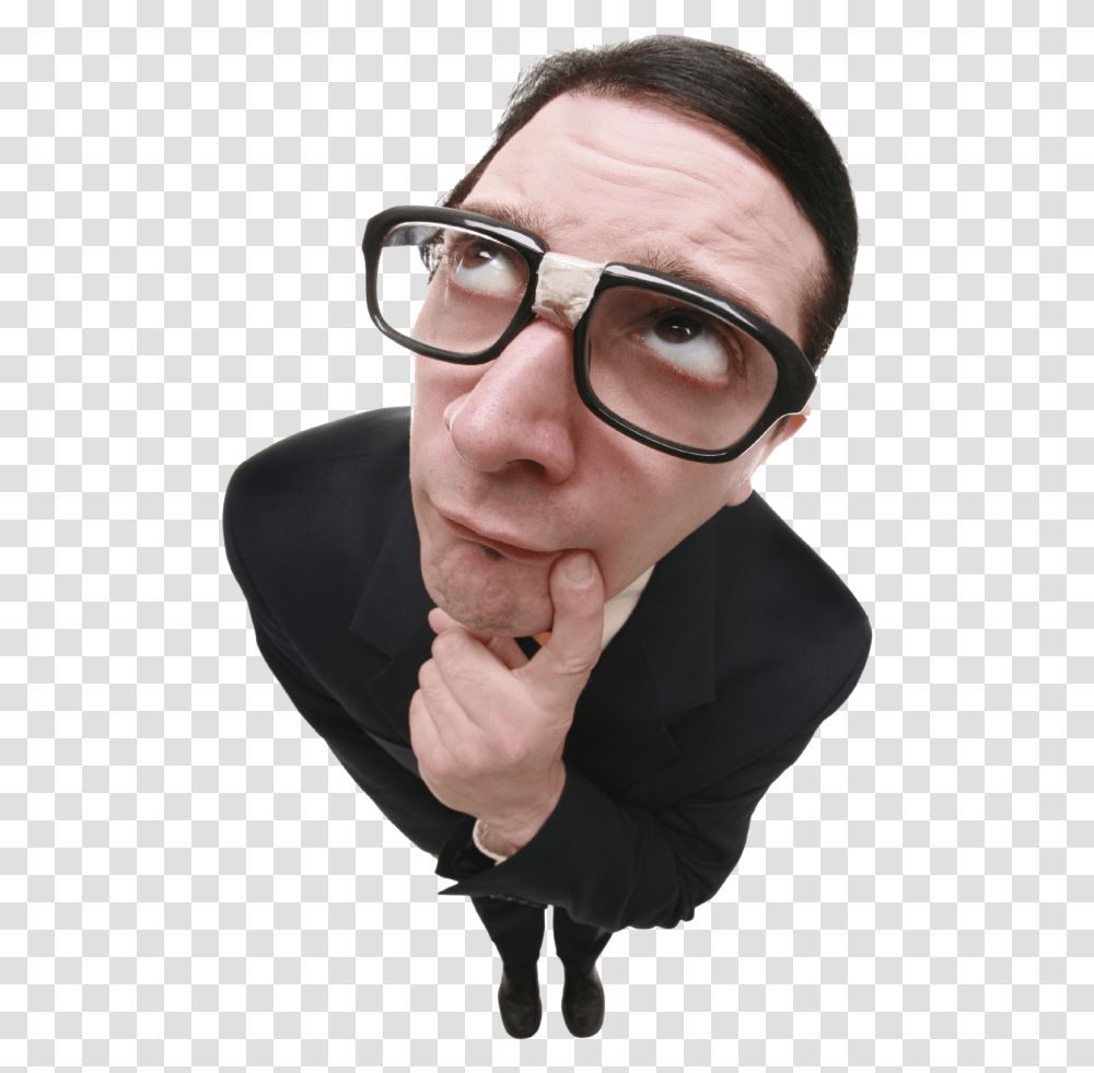 Thinking Icon Clipart Thinking Guy, Glasses, Accessories, Accessory, Person Transparent Png