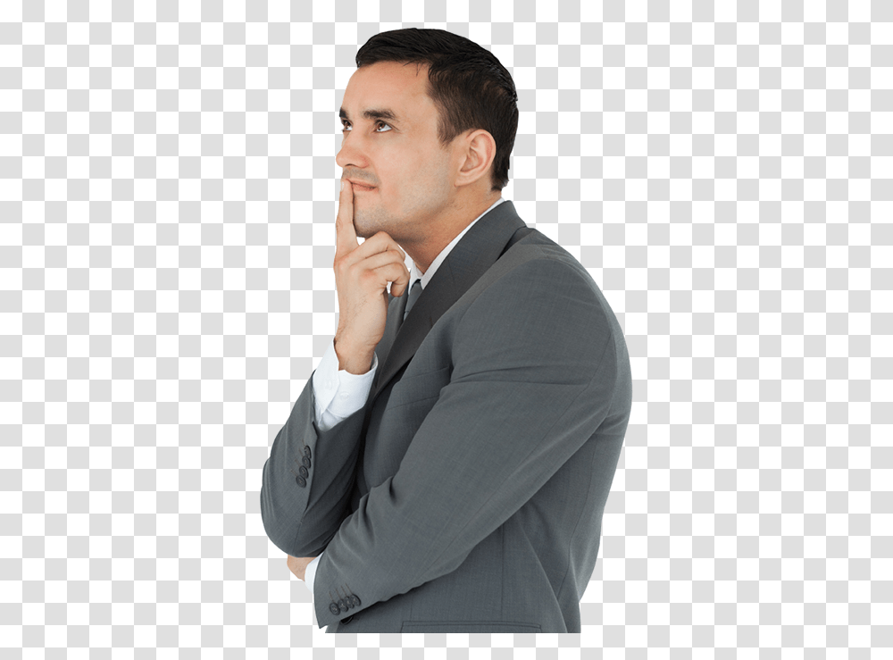 Thinking Man, Person, Apparel, Suit Transparent Png