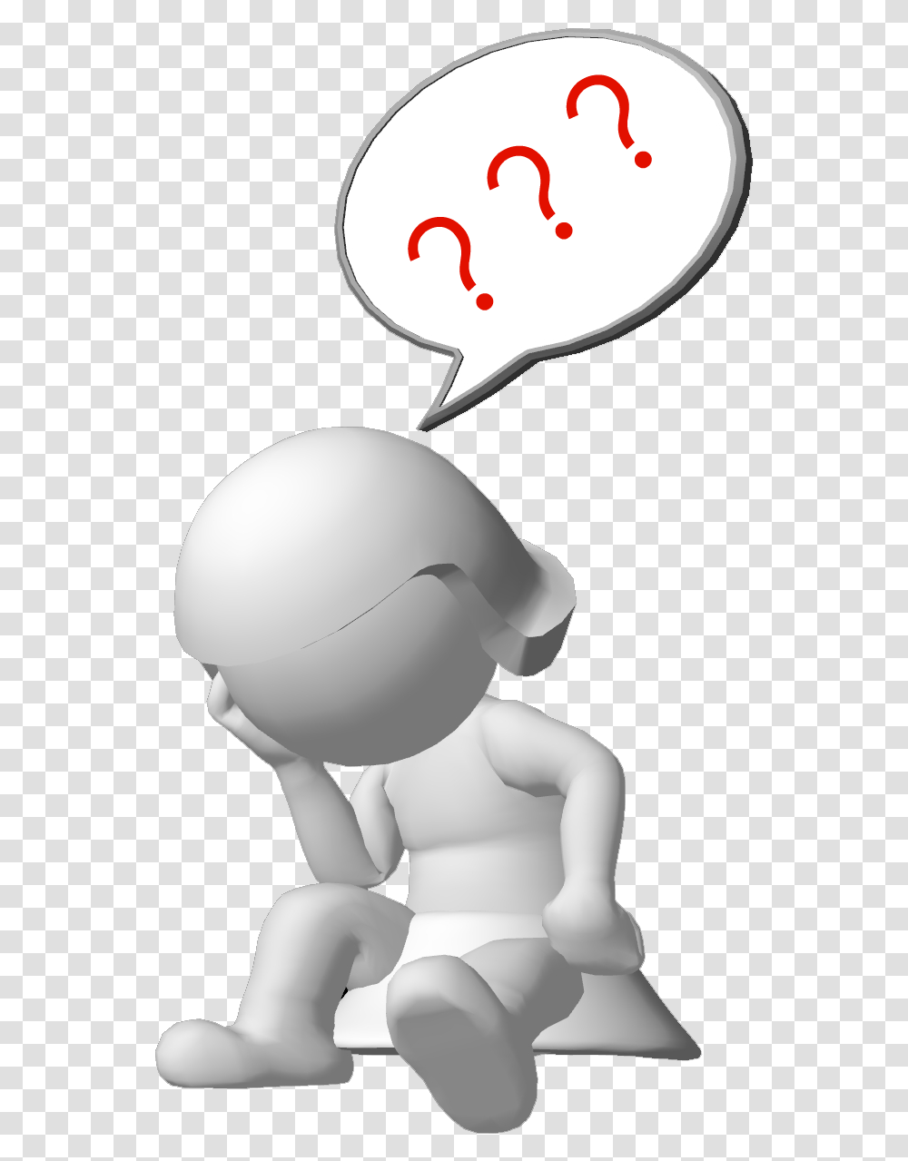 Thinking Person Brain Question Mark Reflection Clip Art, Baby, Head, Finger, Face Transparent Png