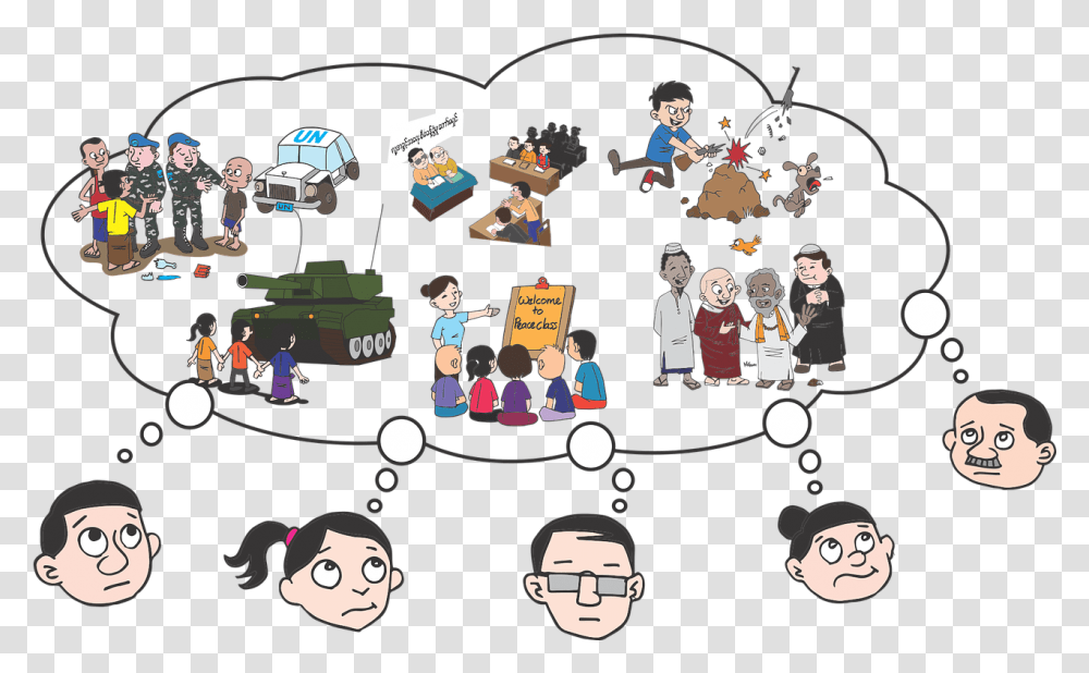 Thinking Person Think Reconciliation People Conflict Conflict Thinking, Human, Crowd, Performer, Comics Transparent Png
