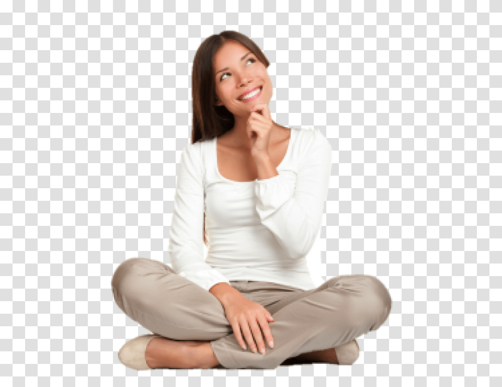 Thinking Woman Free Download Find The Value Of The Missing Number, Sitting, Person, Sleeve Transparent Png