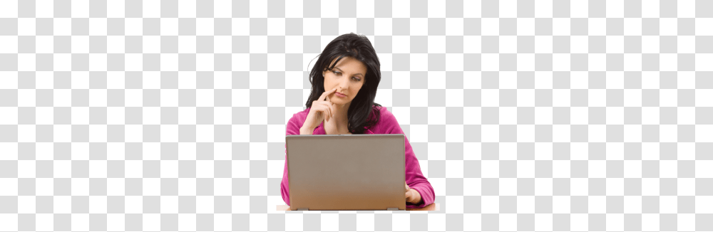 Thinking Woman, Person, Blonde, Girl, Kid Transparent Png