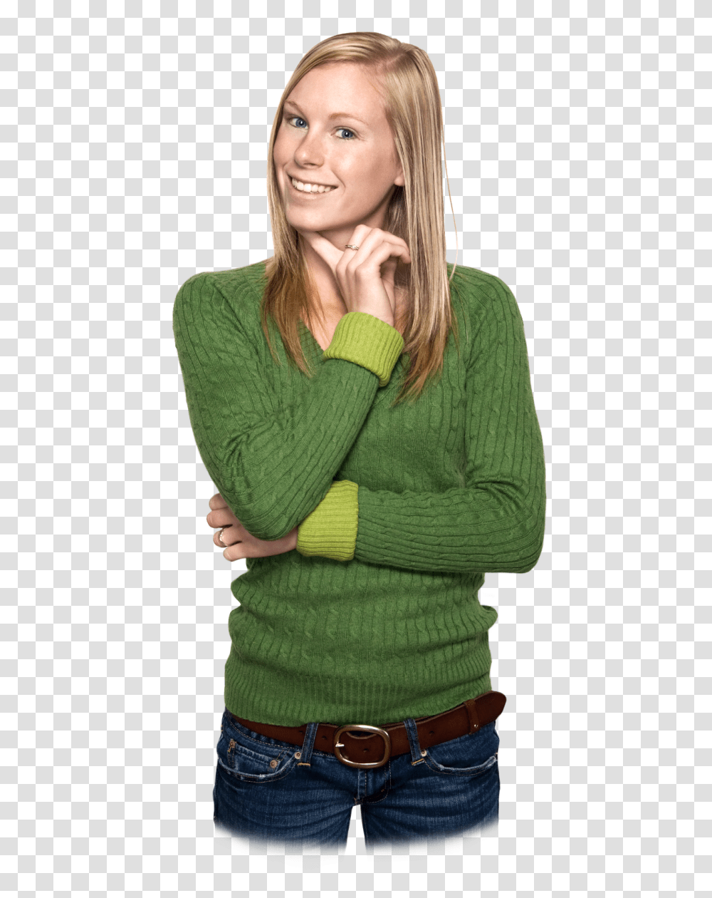 Thinking Woman, Person, Apparel, Sweater Transparent Png
