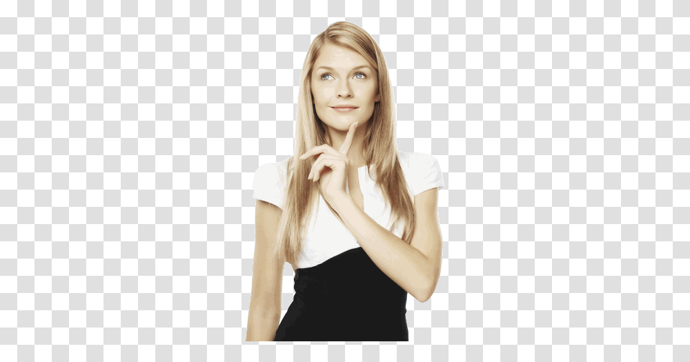 Thinking Woman, Person, Face, Female Transparent Png